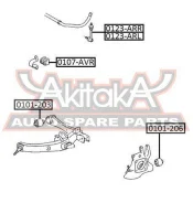 ������ ������� ������������� D20 Toyota Toyota Avensis AZT250/CDT250 2003-2008 ASVA 0107-AVR 0107AVR ����