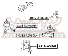 ������� ��������� ������ Toyota Toyota Camry ACV40/GSV40 2006-2011 ASVA 0112-ACV40RH 0112ACV40RH ����