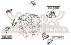 ������� ��������� ������ Toyota CAMI J100E/J102E/J122E 1999-2005 ASVA 0112-J100R2 0112J100R2 ����