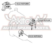 ������� ��������� ����� Toyota Toyota Yaris NCP1#/NLP10/SCP10 1999-2005 ASVA 0112-NCP10LH 0112NCP10LH ����