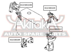 ������� ��������� ������ Toyota Corolla ASVA 0112-NZE121R 0112NZE121R ����