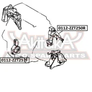 ������� ��������� �������� Toyota Toyota Avensis ADT25#/AZT25#/CDT250/ZZT25# 2003-2008 ASVA 0112-ZZT251F 0112ZZT251F ����