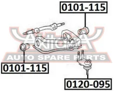 ����� ������� ������� Toyota DYNA 100 LH80 1987-1995 ASVA 0120-095 0120095 ����