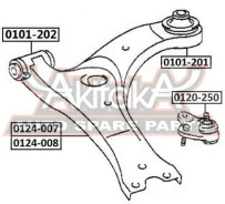 ����� ������� ������ Toyota Avensis ZZT250/CDT250/AZT250 2003-2008Corolla Verso ZNR10/AUR10/CUR10 2004- ASVA 0120-250 0120250 ����