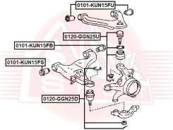 ����� ������� ��������� �������� ������ Toyota Hilux 2005-2016 ASVA 0120-GGN25U 0120GGN25U ����