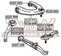 ����� ������� ������ ����� Toyota Toyota : MARK II Chaiser Cresta GX90Toyota MARK 2/Chaiser/Cresta GX90 1992-1996 ASVA 0120-GX90L 0120GX90L ����