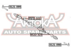 ���������� ������� ����� Toyota ECHO NCP10 1999-2005 ASVA 0121-098 0121098 ����