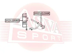 ���� ������������� ������ Toyota LAND Cruiser 200 UZJ200/VDJ200/GRJ200/URJ20# 2007- ASVA 0123-J200R1 0123J200R1 ����