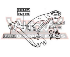 ����� �������� ������ Toyota Toyota Corolla 120 ASVA 0124-025 0124025 ����