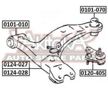 ����� �������� ����� Toyota Corolla AE100 EE100 ASVA 0124-028 0124028 ����