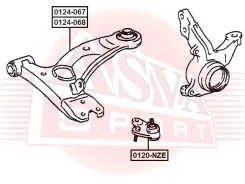 ����� �������� ������ ����� Toyota Corolla CE120/NZE12#/ZZE12# 2000-2008 ASVA 0124-067 0124067 ����