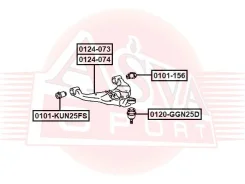 ����� �������� ������ ����� Toyota Toyota Fortuner/Hilux ASVA 0124-074 0124074 ����