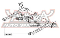 ����������� ������� ������ Nissan Almera N15 1995-2000 ASVA 0201-007 0201007 ����