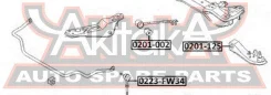 ����������� �������� �������� �������� Nissan Laurel C34 1994-1997 ASVA 0201-002 0201002 ����