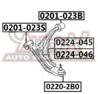 ����������� ��������� ������ �������� Nissan CUBE Z10 1998-2002 ASVA 0201-023S 0201023S ����