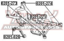 ����������� ������� ������������� Nissan Primera P12 2001- ASVA 0201-026 0201026 ����