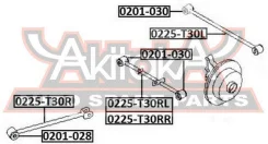 ����������� ������ ���������� ���� Nissan Primera P12 2001-2005 ASVA 0201-030 0201030 ����