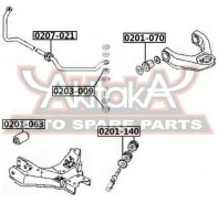 ����������� ��������� ������� ������ Nissan Caravan E24 1996-2001 ASVA 0201-063 0201063 ����