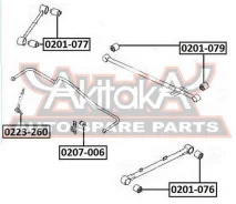����������� ������ ���� Infiniti QX4 R50 1996-2003 ASVA 0201-077 0201077 ����