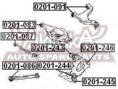 ����������� ������� �������� ������ Nissan Skyline V35 2001-2007 ASVA 0201-091 0201091 ����