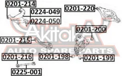 ����������� ������ ���� Nissan Infiniti FX45/35 S50 2002-2008 ASVA 0201-215 0201215 ����