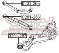 ����������� ������� ����������� �������� ������ Nissan Dualis J10 2007- ASVA 0201-265 0201265 ����