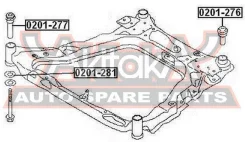 ����������� ���������� �������� Nissan Nissan Qashqai J10F 2006- ASVA 0201-277 0201277 ����