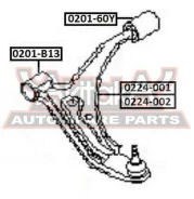 ����������� ��������� ������ ������ Nissan AD VAN/Wagon NY10 4WD 1990-1996 ASVA 0201-60Y 020160Y ����