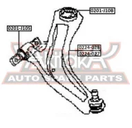 ����������� ��������� ������ ������ Nissan Dualis J10 2007- ASVA 0201-J10B 0201J10B ����