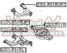 ����������� ������� ������ Nissan Pathfinder R51 2005- ASVA 0201R51R 0201R51R ����