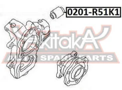 ����������� ������ ����� Nissan R51 2004- Pathfinder R51M 2005- ASVA 0201-R51RK1 0201R51RK1 ����