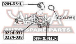 �������� ������ Nissan Pathfinder R51 2004-Frontier D40 2004-Xterra N50 2005- ASVA 0203-R51 0203R51 ����