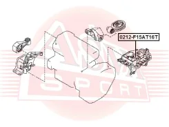 ����� ��������� ����� Nissan Juke 2010-2014 ���� ASVA 0212-F15AT16T 0212F15AT16T ����