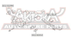 ������� ��������� �������� TD27 VG30 Nissan Nissan KING CAB D22 1998- ASVA 0212-D21FLH 0212D21FLH ����