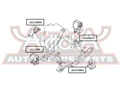 ������� ��������� ������ �������������� Nissan Nissan Teana J31 2003-2008 ASVA 0212-J31R 0212J31R ����