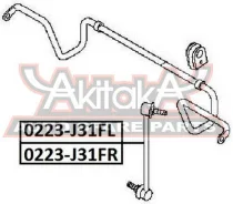 ���� ������������� �������� ����� Nissan Nissan Teana J31 2003- ASVA 0223-J31FL 0223J31FL ����