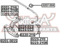 ����� �������� ������ Nissan Nissan : Maxima Cefiro 33 ASVA 0224-011 0224011 ����
