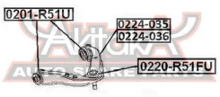 ����� ������� ������ Nissan Pathfinder R51 ASVA 0224-035 0224035 ����
