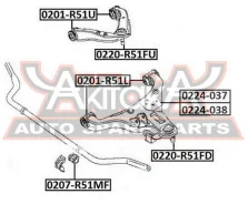 ����� ������ ������ Nissan Pathfinder R51 ASVA 0224-037 0224037 ����