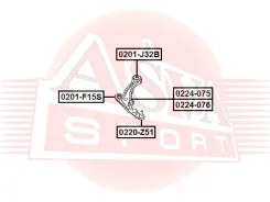����� �������� ������ ����� Nissan Teana 2014- ASVA 0224-075 0224075 ����
