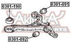 ����������� ��������� ������� ������ Honda Honda Odyssey/Shuttle RB1/RB2 2003-2008 ASVA 0301-190 0301190 ����