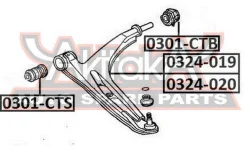 ����������� ��������� ������ �������� Honda CITY 3A2 1996-2002 ASVA 0301-CTS 0301CTS ����