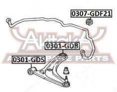 ����������� ��������� ������ �������� Honda CITY GD 2002-2008 ASVA 0301-GDS 0301GDS ����