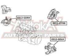 ������� ��������� ������ Honda Honda CITY 2003-2008 ASVA 0312-Citrr 0312CITRR ����