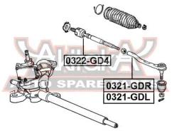 ���������� ������� ����� Honda JAZZ 2002-2009 ASVA 0321-GDL 0321GDL ����