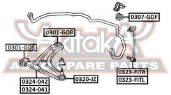 ���� ������������� �������� ����� Honda JAZZ/FIT GD1/GD6/GD8 2001- ASVA 0323-FITL 0323FITL ����