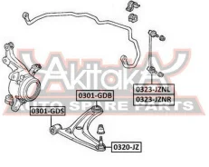 ���� ������������� �������� ����� Honda FIT/JAZZ 2005- ASVA 0323-JZNL 0323JZNL ����