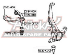 ����� �������� ������� ������ Honda Accord IX 07.08- ASVA 0324-009 0324009 ����