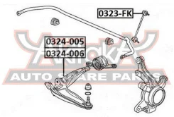 ����� �������� ������ ������ Honda Civic 2006 ASVA 0324-005 0324005 ����