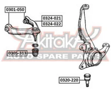 ����� �������� ������� ����� Honda Honda : Civic 1995-2001 EJ9/EK1/EK3/EK4 ASVA 0324-022 0324022 ����